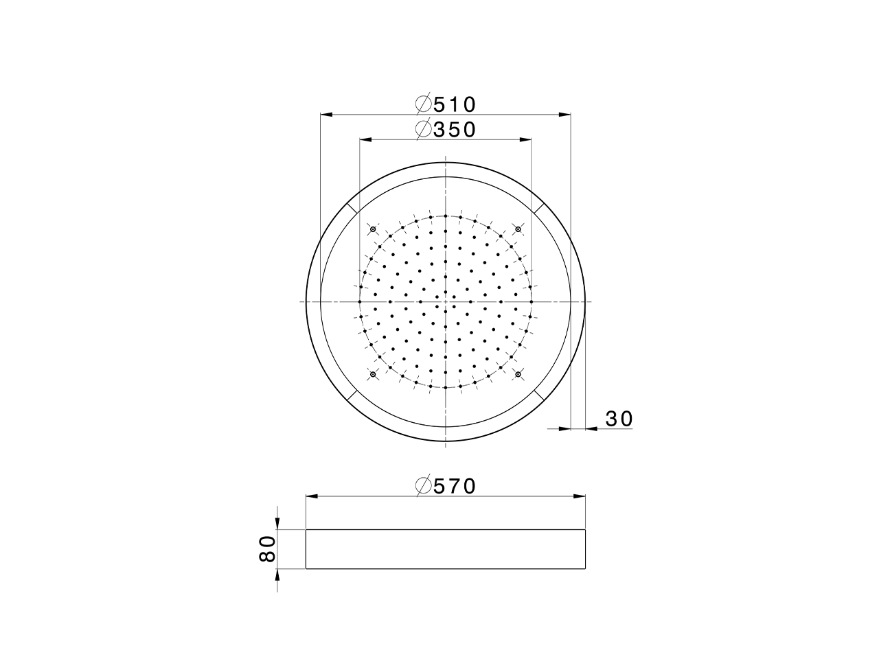 Rociador de techo con cromoterapia Ø 570 mm ZEN SHOWER_ZS0C0140 - v1