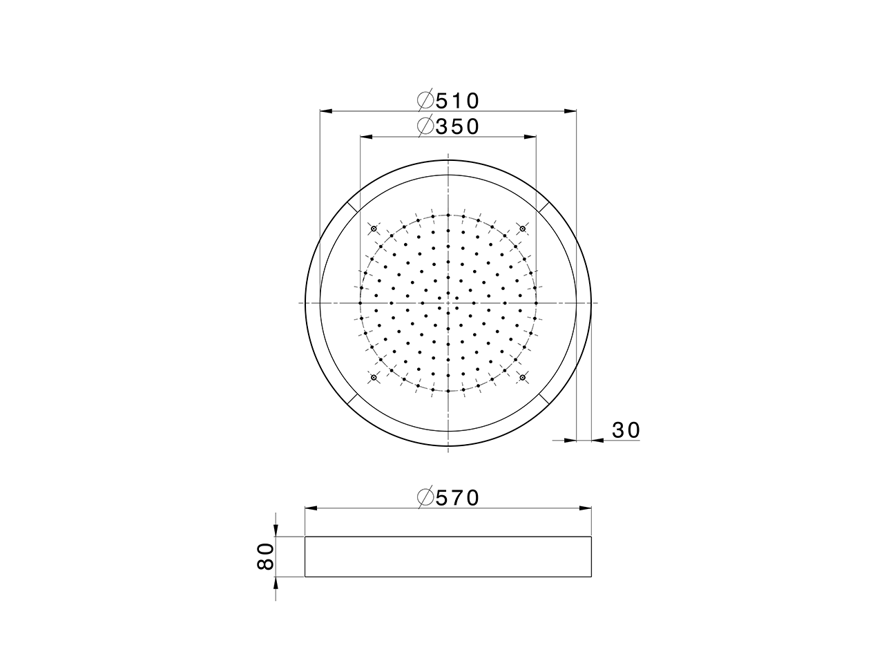 Rociador de techo con cromoterapia Ø 570 mm ZEN SHOWER_ZS0C0145 - v1