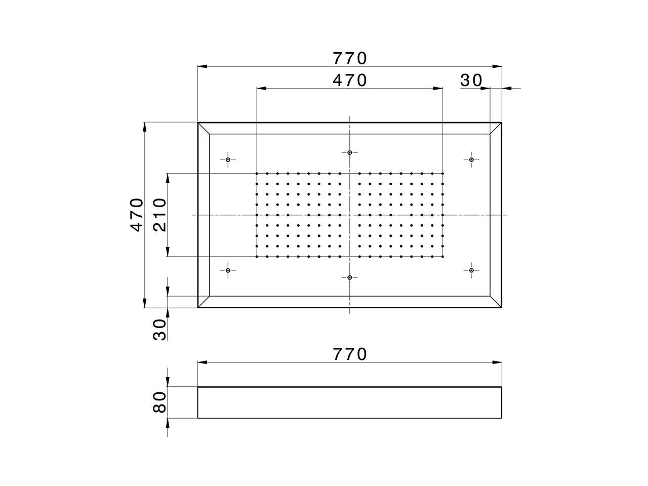 Rociador de techo con cromoterapia 770x470 mm ZEN SHOWER_ZS0C0150 - v1