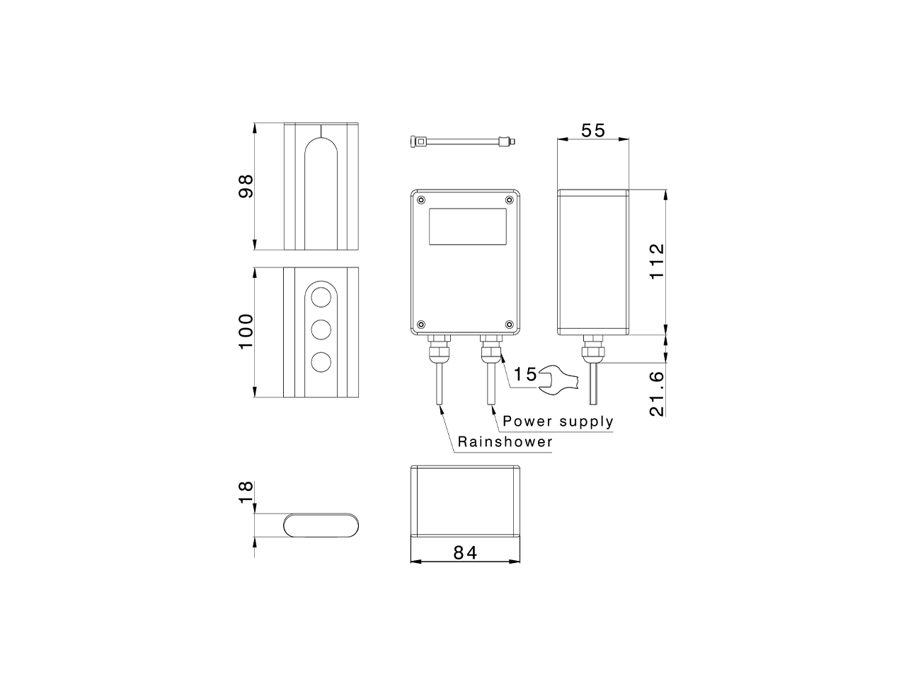 Mando a distancia, unidad de control cromoterapia WELLNESS_ZS0C0340 - v1