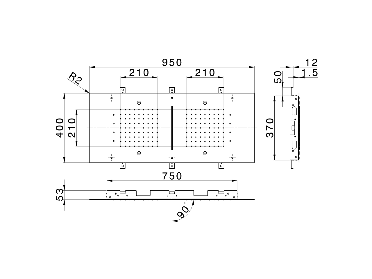 Rociadores de techo 950x400 mm ZEN SHOWER_ZS0C0380 - v1