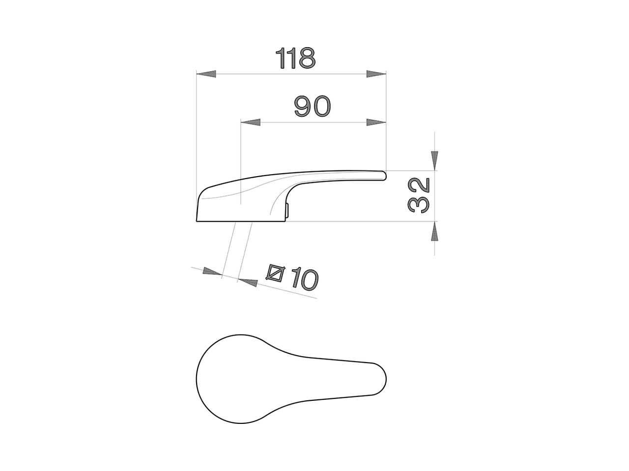 Palanca monomando 'EU' REPUESTOS_ZZ928570 - v1