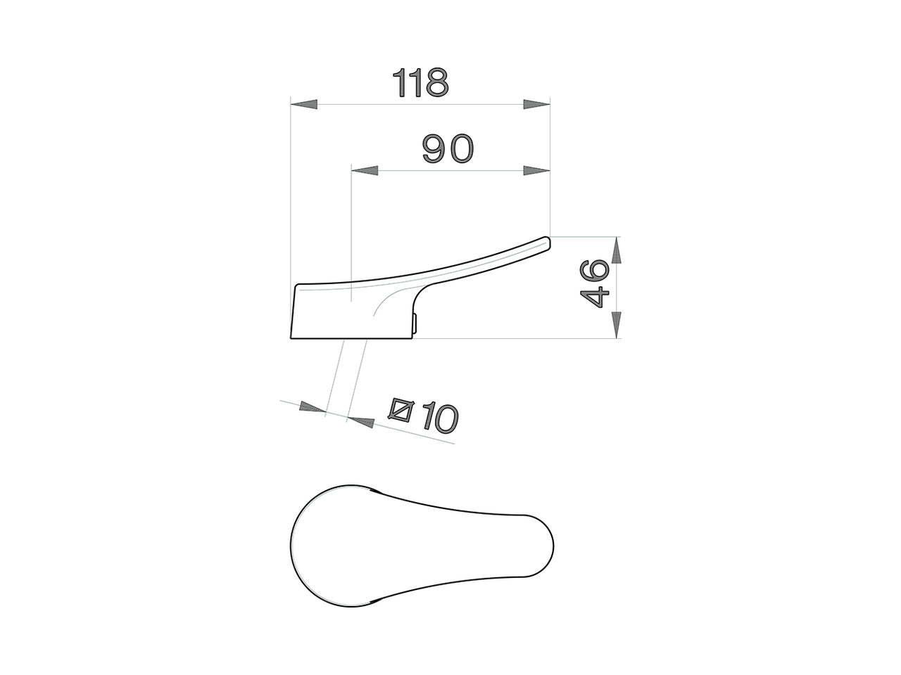 Palanca monomando 'FU' REPUESTOS_ZZ929100 - v1